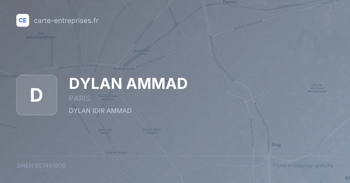 DYLAN AMMAD — 927461806 — fiche entreprise