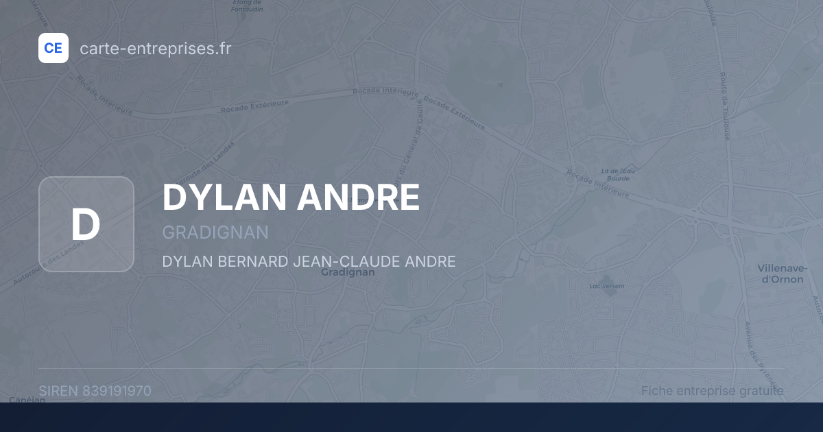 DYLAN ANDRE — 839191970 — fiche entreprise