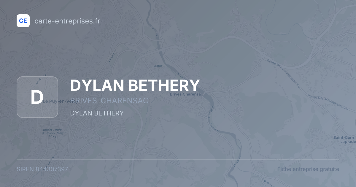 DYLAN BETHERY — 844307397 — fiche entreprise