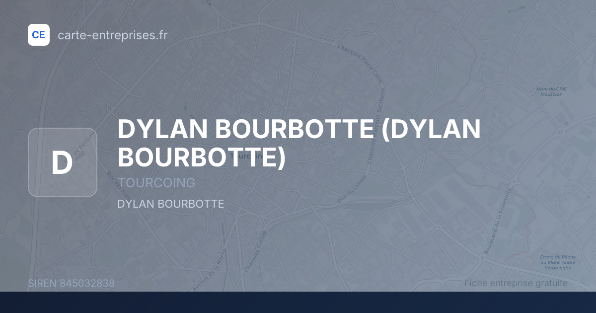 DYLAN BOURBOTTE — 845032838 — fiche entreprise