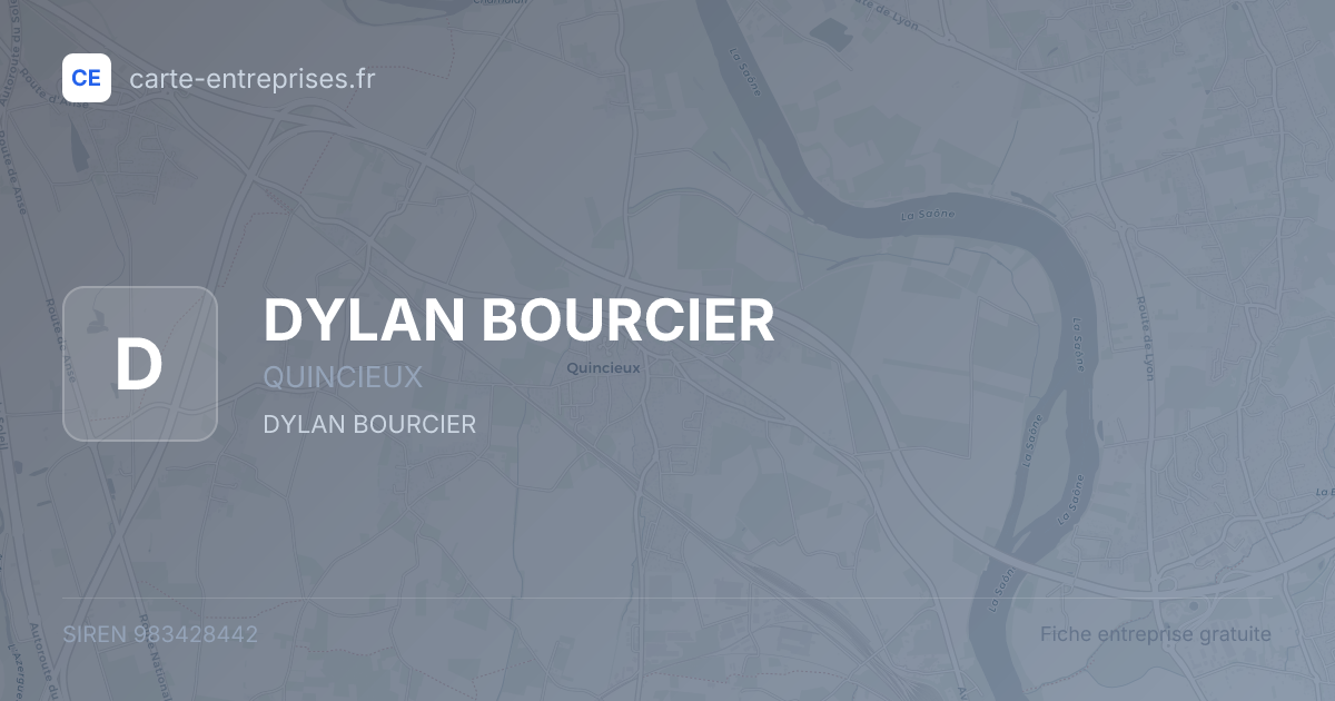 DYLAN BOURCIER — 983428442 — fiche entreprise