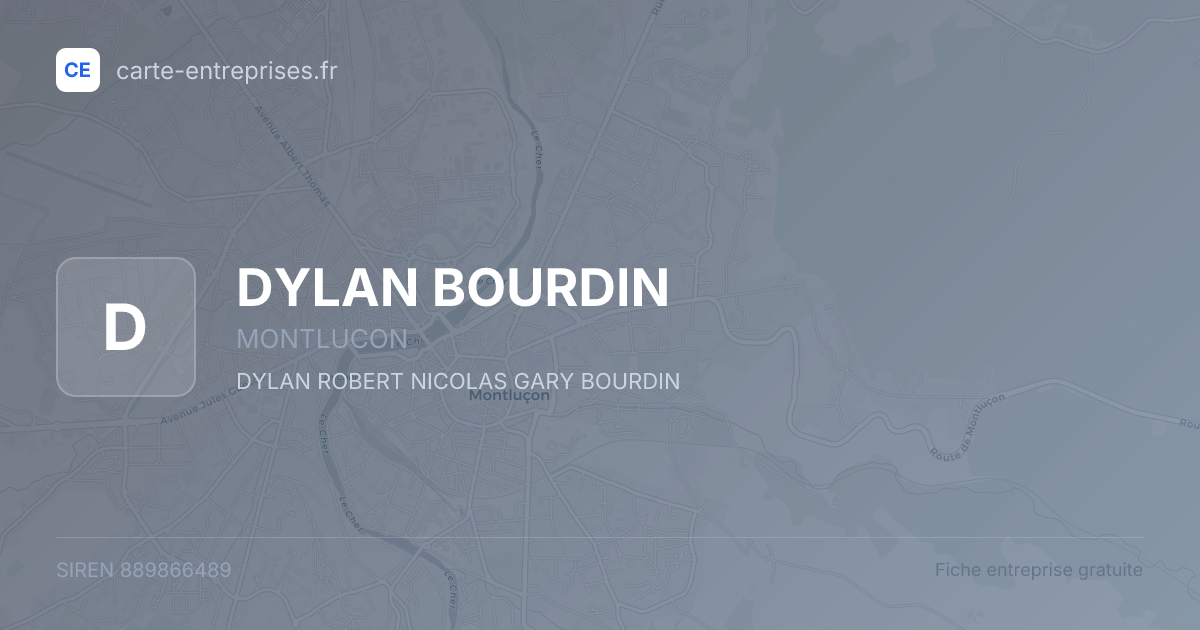 DYLAN BOURDIN — 889866489 — fiche entreprise