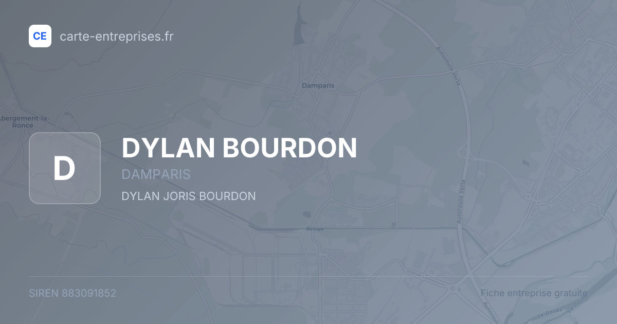 DYLAN BOURDON — 883091852 — fiche entreprise