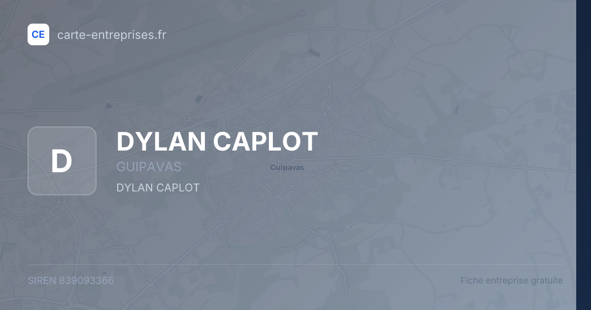 DYLAN CAPLOT — 839093366 — fiche entreprise