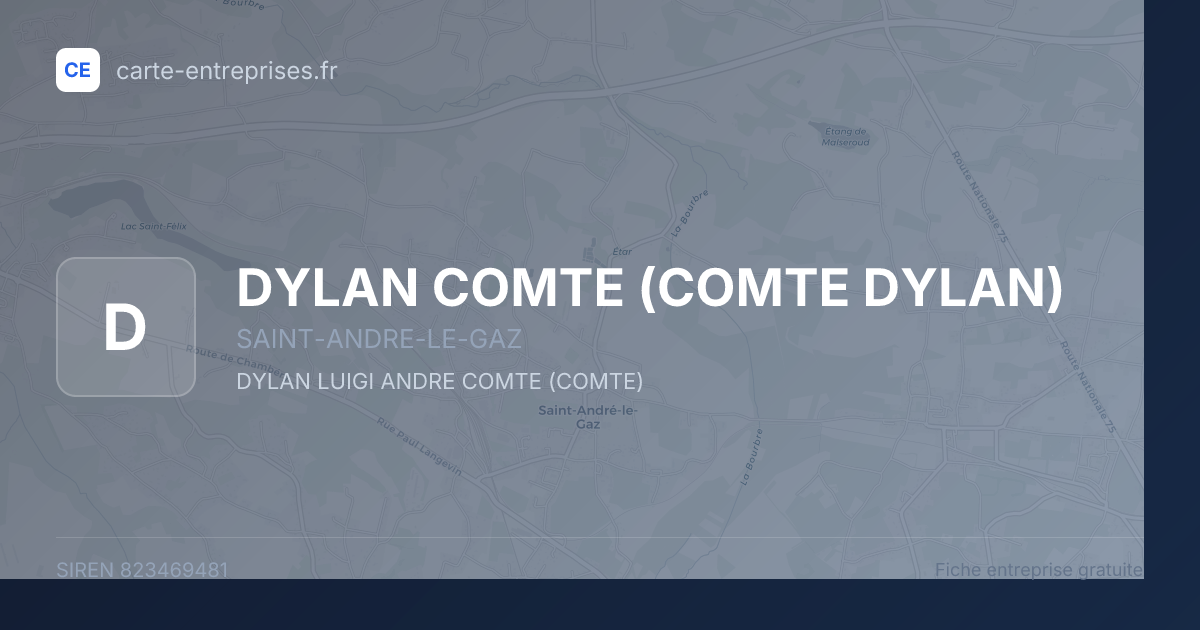 DYLAN COMTE (COMTE DYLAN) — 823469481 — fiche entreprise