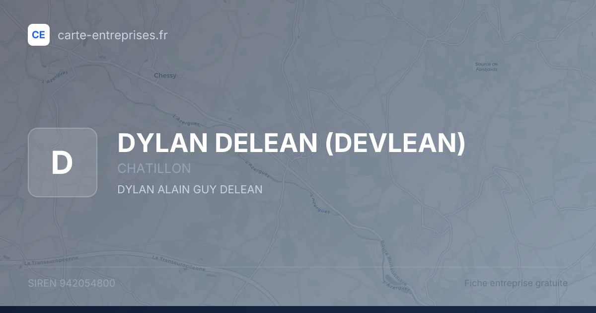 DYLAN DELEAN (DEVLEAN) — 942054800 — fiche entreprise