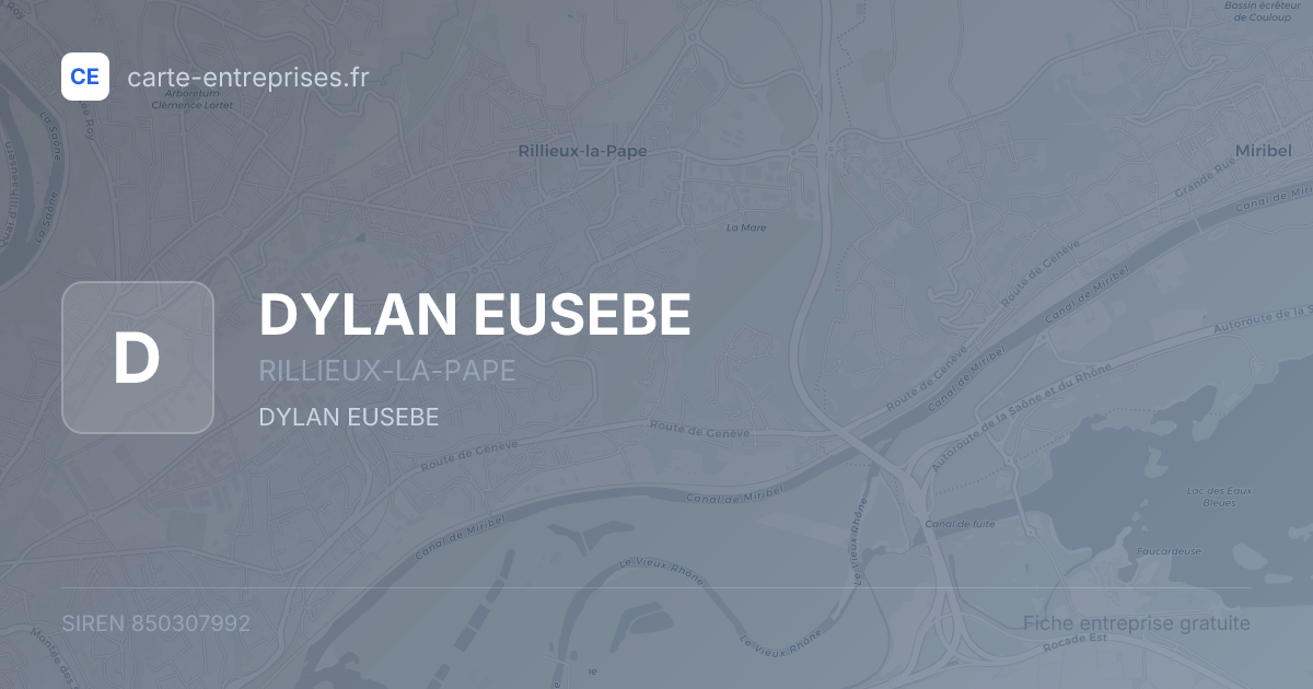 DYLAN EUSEBE — 850307992 — fiche entreprise