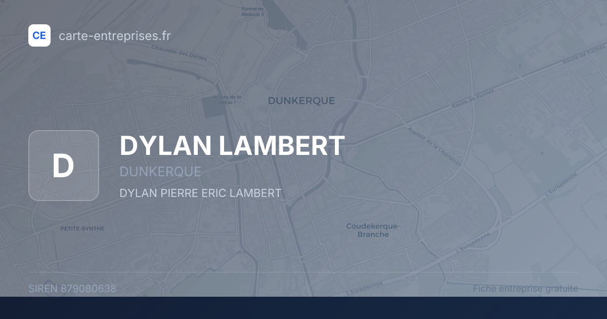 DYLAN LAMBERT — 879080638 — fiche entreprise