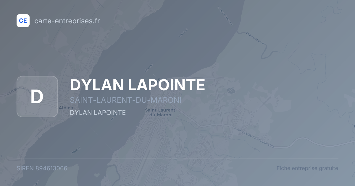 DYLAN LAPOINTE — 894613066 — fiche entreprise