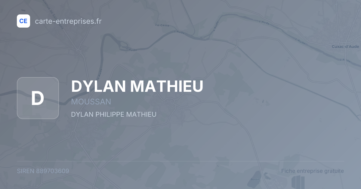 DYLAN MATHIEU — 889703609 — fiche entreprise