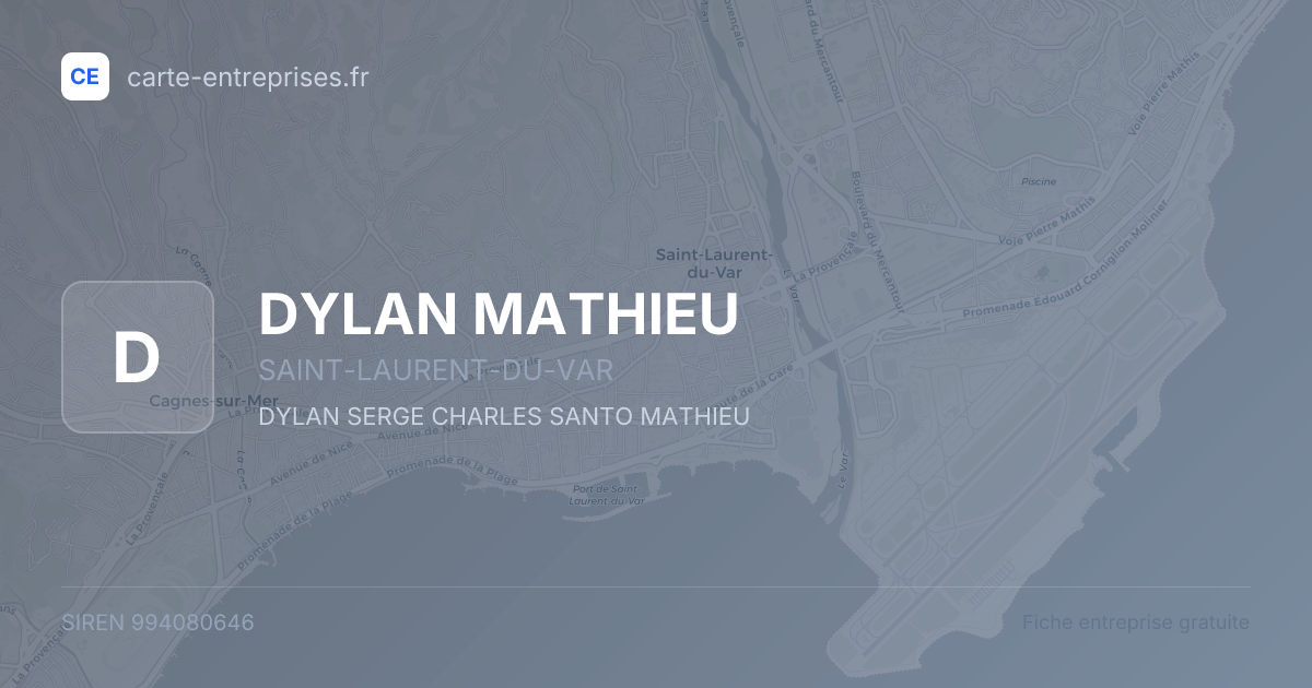 DYLAN MATHIEU — 994080646 — fiche entreprise
