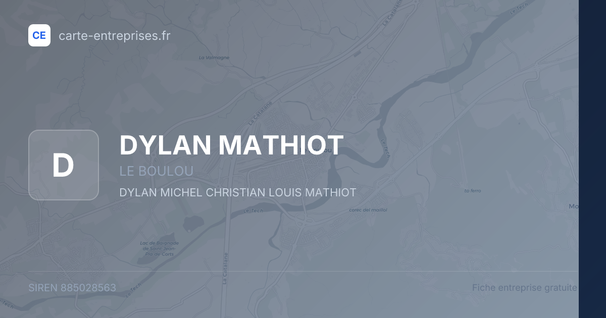 DYLAN MATHIOT — 885028563 — fiche entreprise