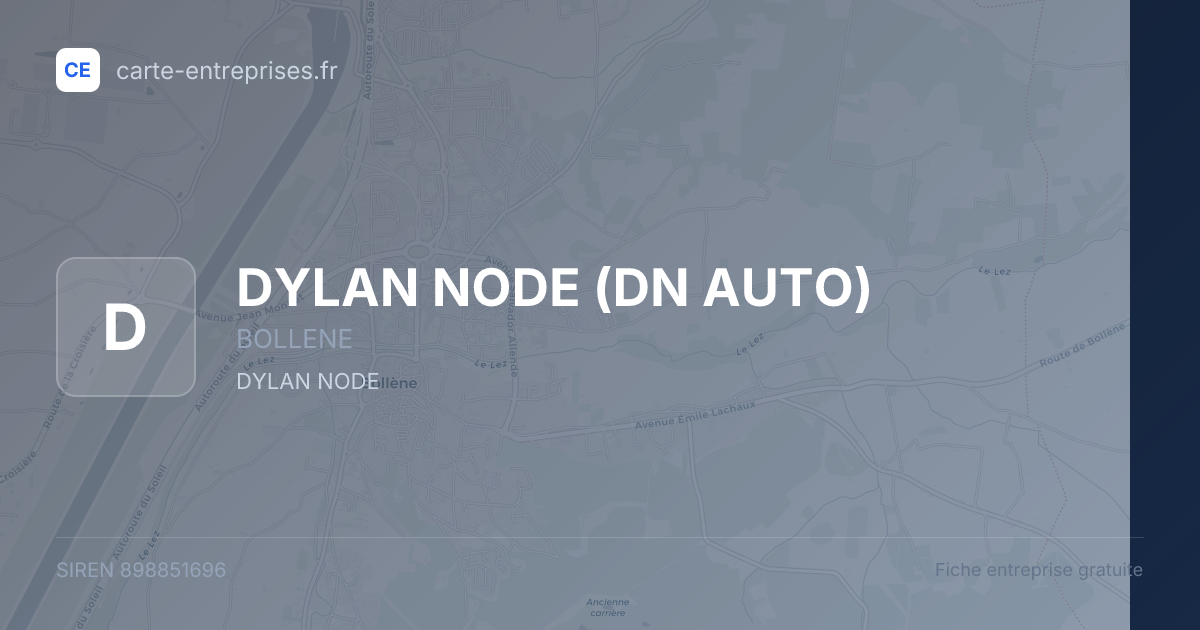 DYLAN NODE (DN AUTO) — 898851696 — fiche entreprise