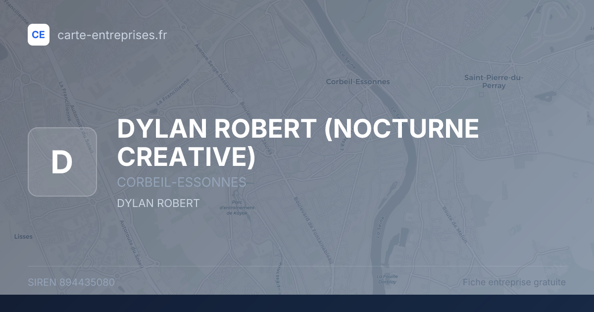 DYLAN ROBERT (NOCTURNE CREATIVE) — 894435080 — fiche entreprise