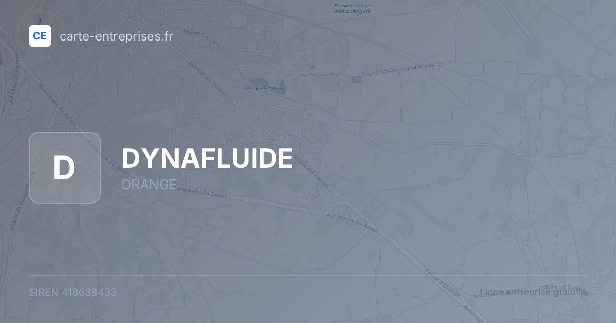 DYNAFLUIDE — 418638433 — fiche entreprise