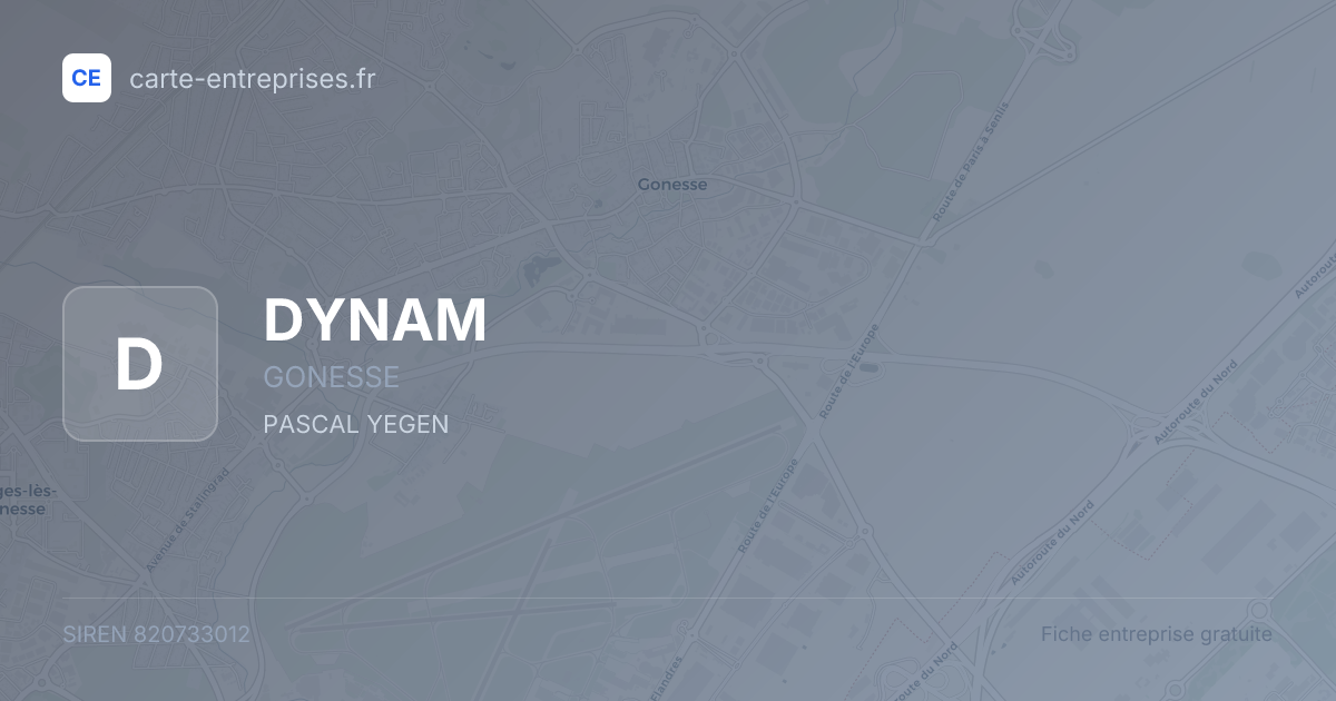 DYNAM — 820733012 — fiche entreprise