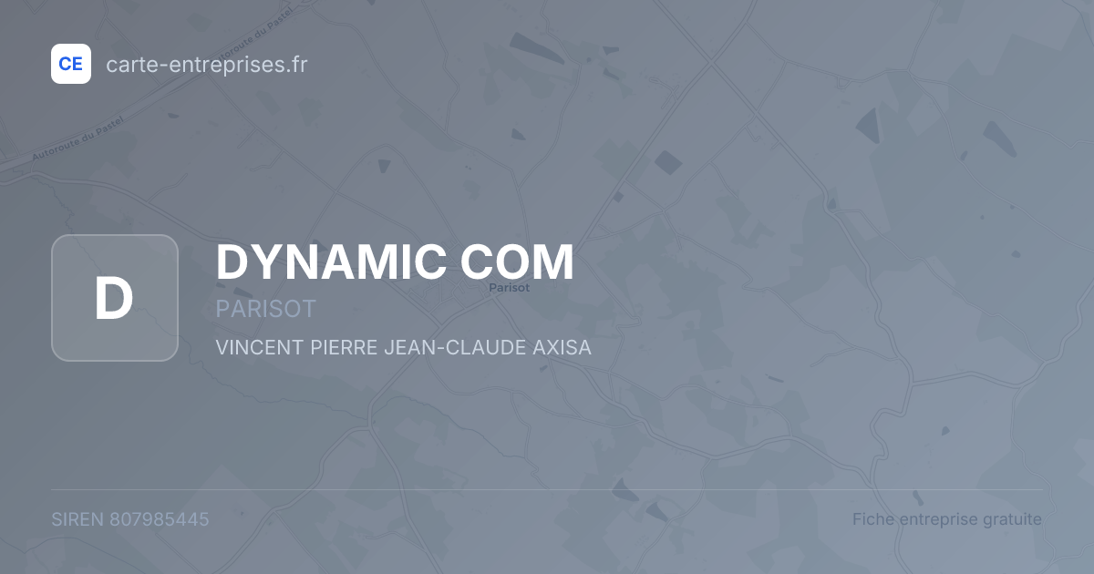 DYNAMIC COM — 807985445 — fiche entreprise