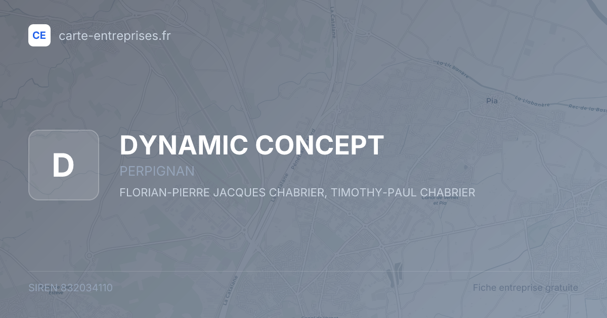 DYNAMIC CONCEPT — 832034110 — fiche entreprise