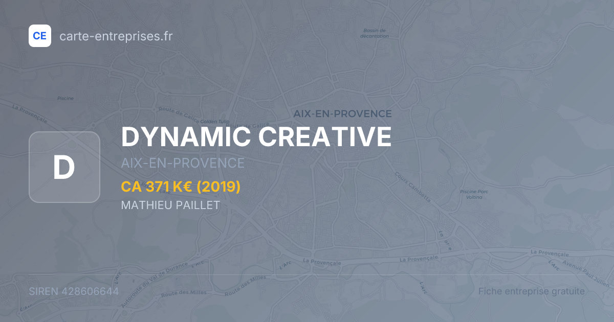 DYNAMIC CREATIVE — 428606644 — fiche entreprise