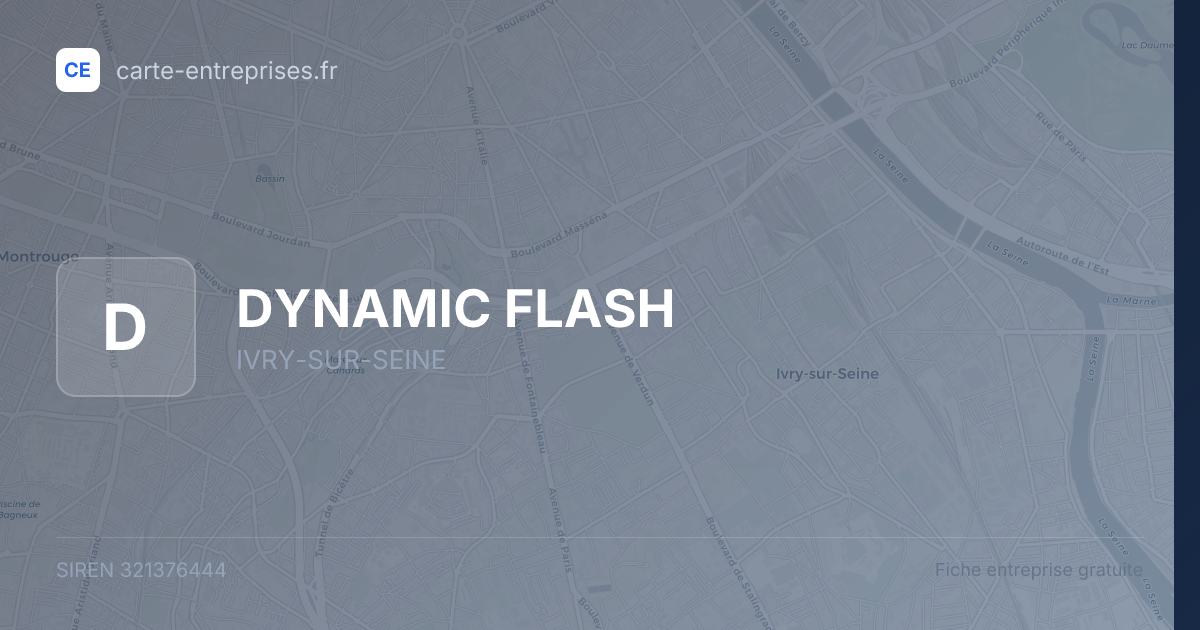DYNAMIC FLASH — 321376444 — fiche entreprise