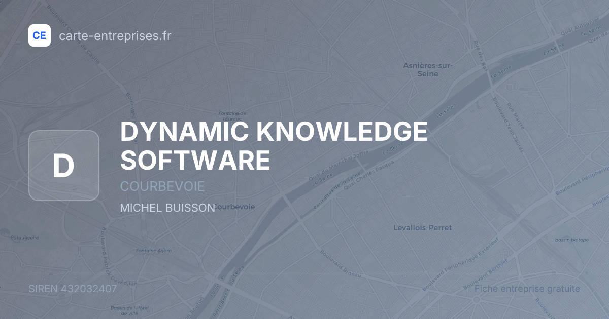 DYNAMIC KNOWLEDGE SOFTWARE — 432032407 — fiche entreprise