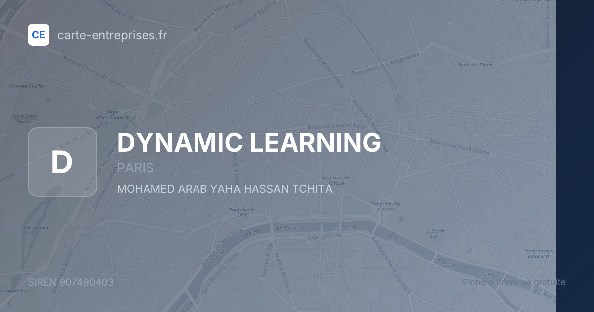 DYNAMIC LEARNING — 907490403 — fiche entreprise