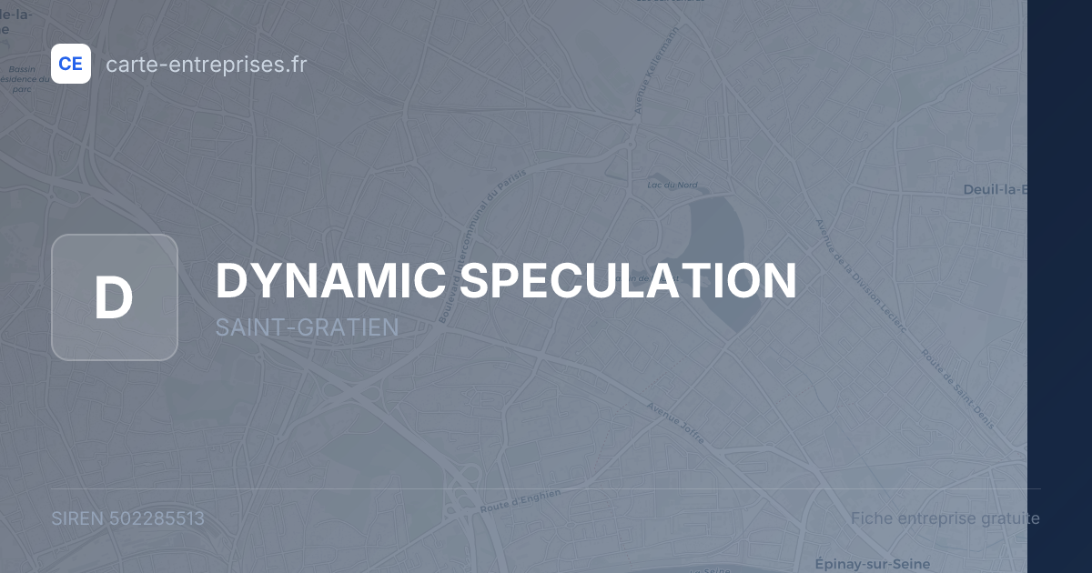 DYNAMIC SPECULATION — 502285513 — fiche entreprise