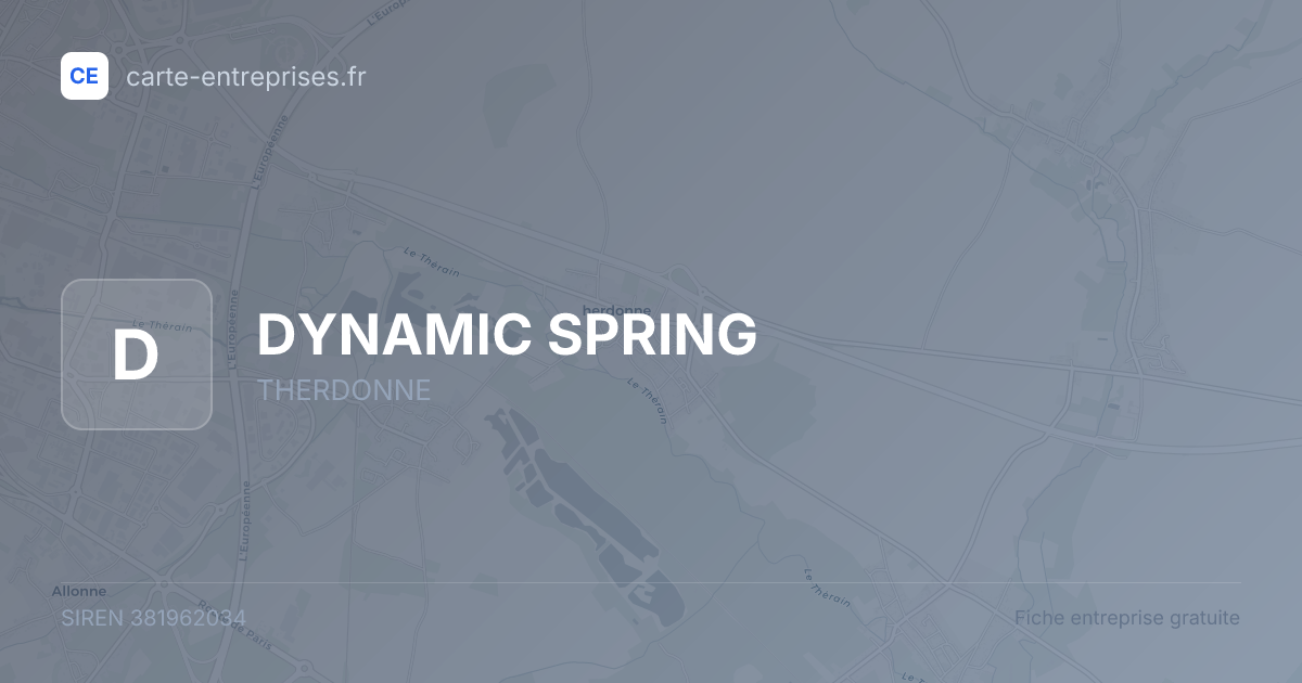 DYNAMIC SPRING — 381962034 — fiche entreprise