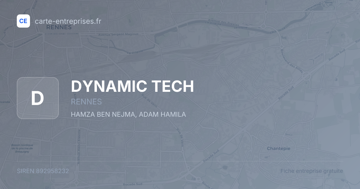 DYNAMIC TECH — 892958232 — fiche entreprise