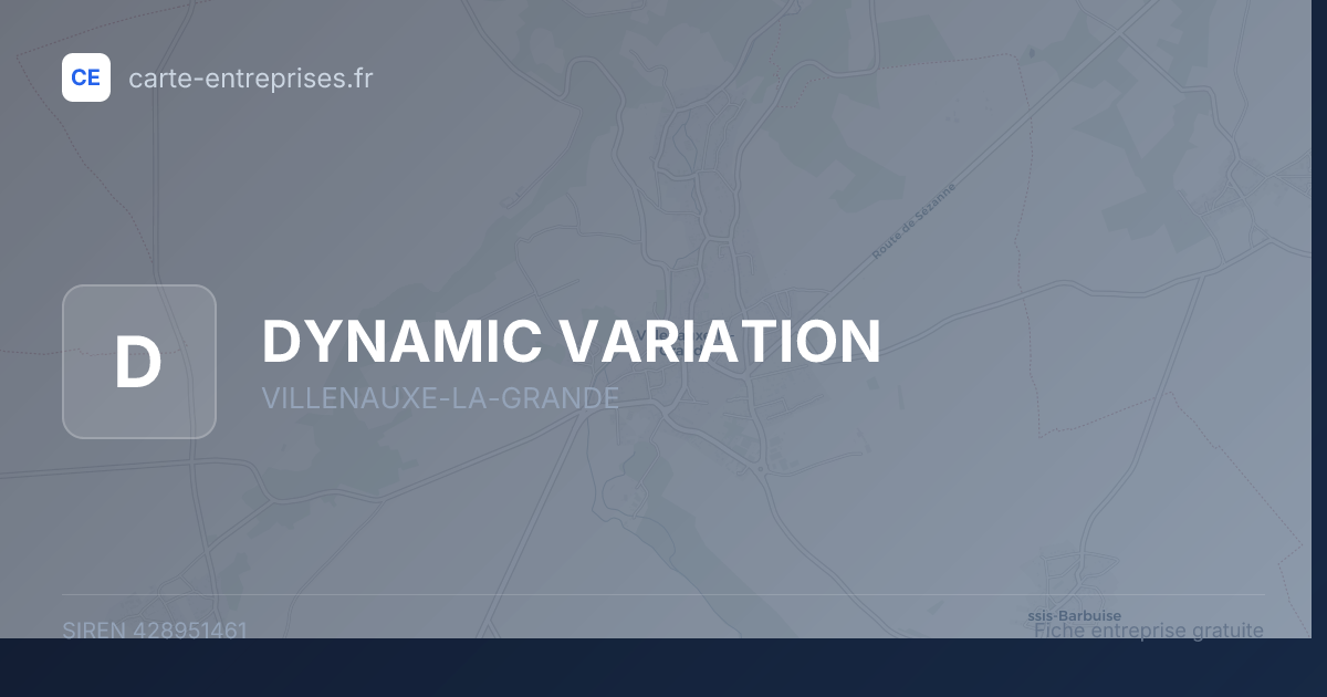 DYNAMIC VARIATION — 428951461 — fiche entreprise