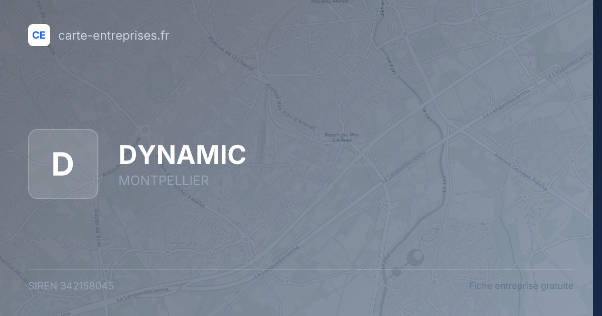 DYNAMIC — 342158045 — fiche entreprise