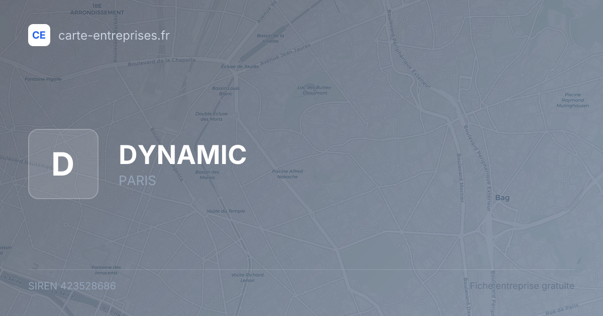 DYNAMIC — 423528686 — fiche entreprise