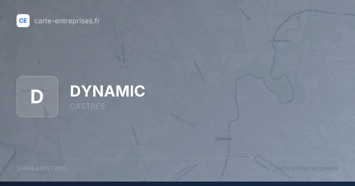 DYNAMIC — 488271990 — fiche entreprise
