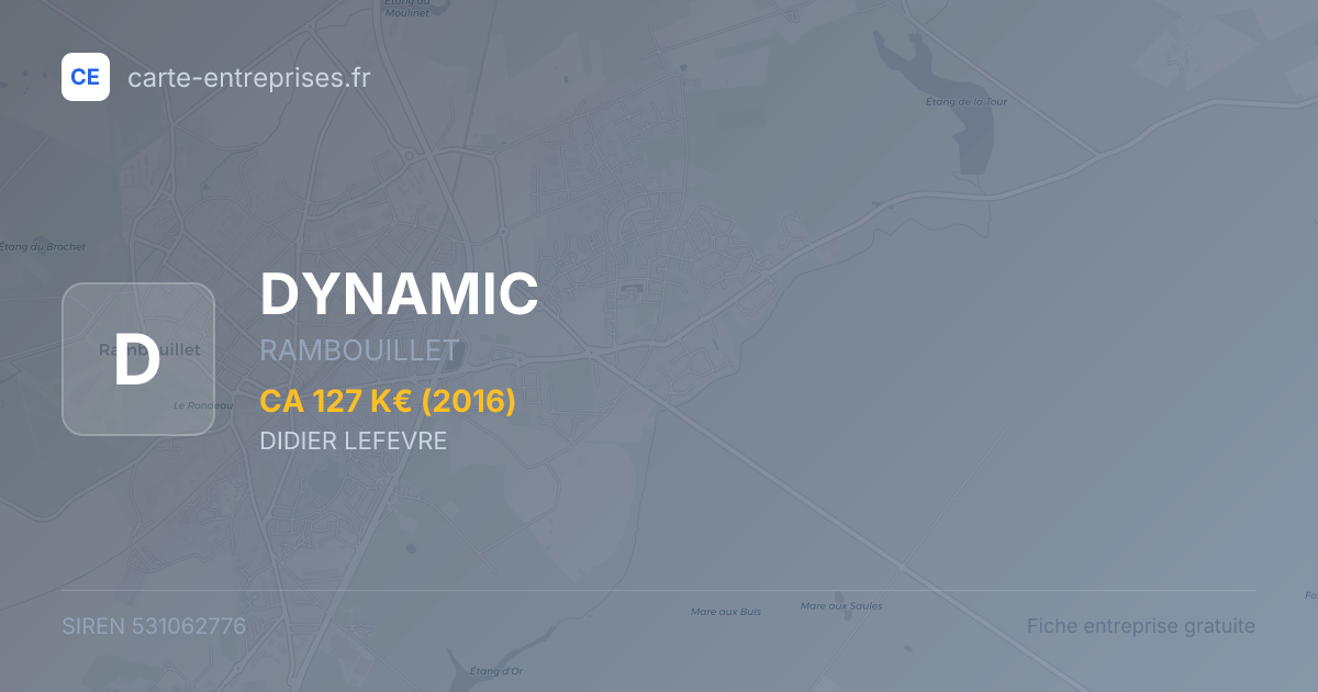 DYNAMIC — 531062776 — fiche entreprise