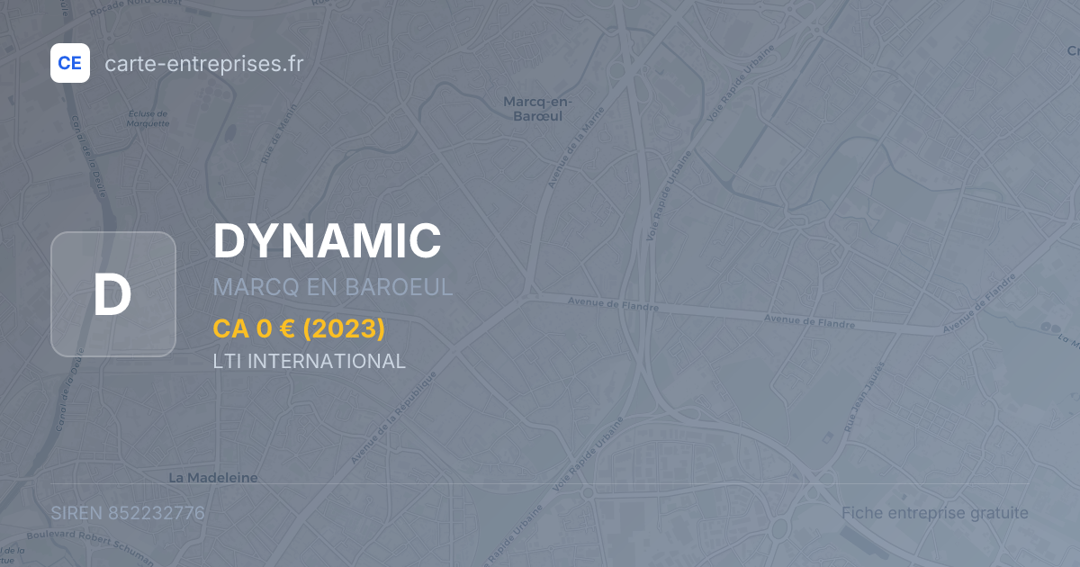 DYNAMIC — 852232776 — fiche entreprise