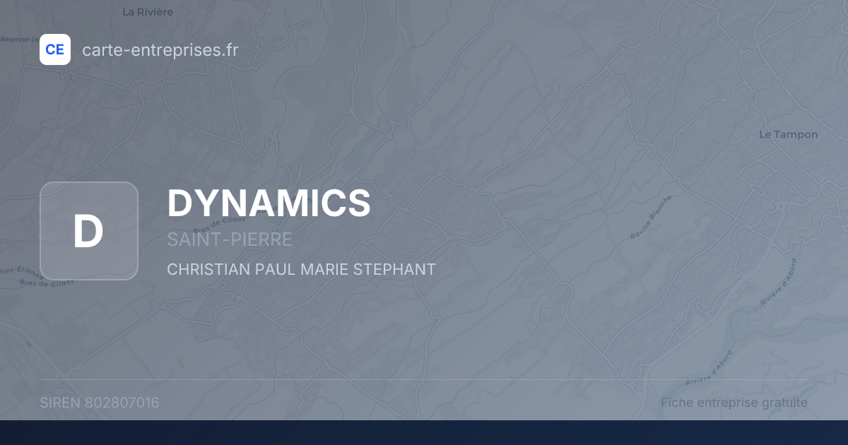 DYNAMICS — 802807016 — fiche entreprise