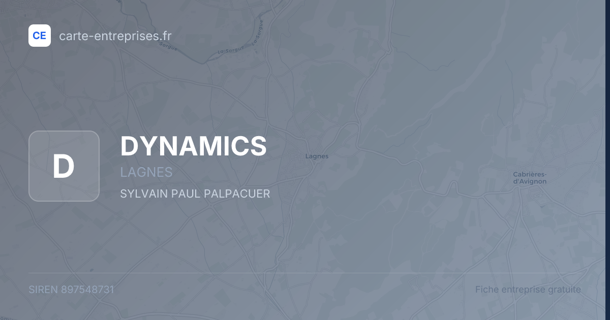 DYNAMICS — 897548731 — fiche entreprise