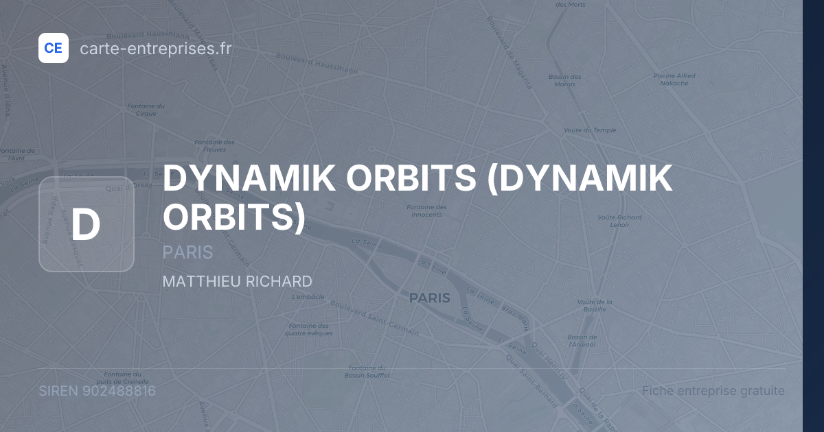 DYNAMIK ORBITS — 902488816 — fiche entreprise