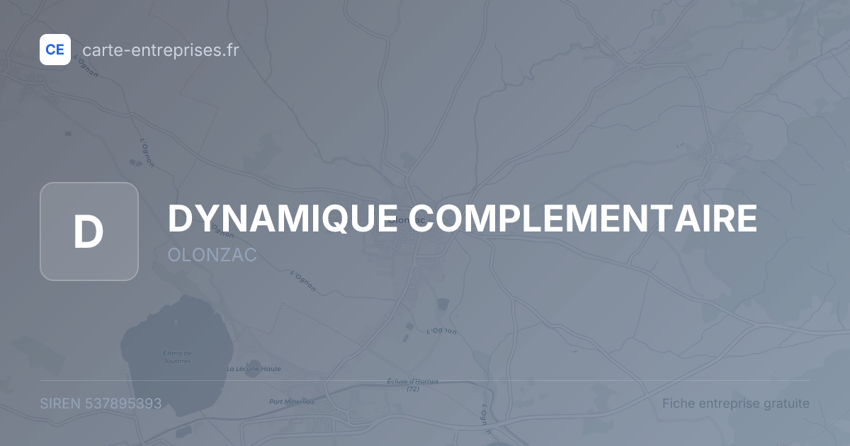 DYNAMIQUE COMPLEMENTAIRE — 537895393 — fiche entreprise