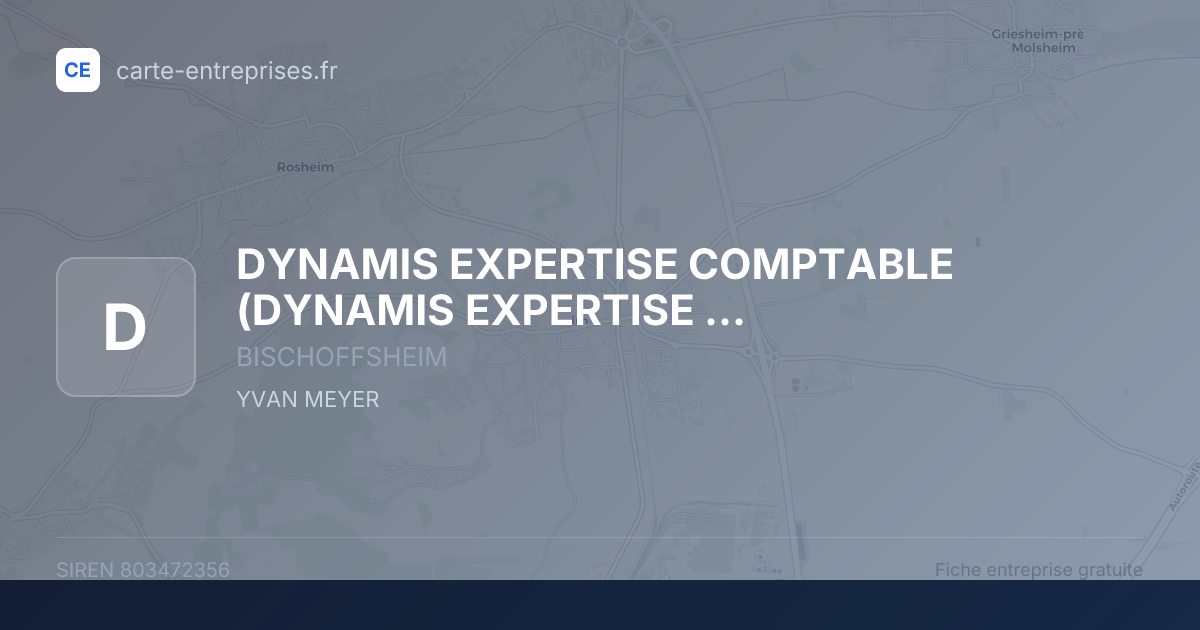 DYNAMIS EXPERTISE COMPTABLE — 803472356 — fiche entreprise