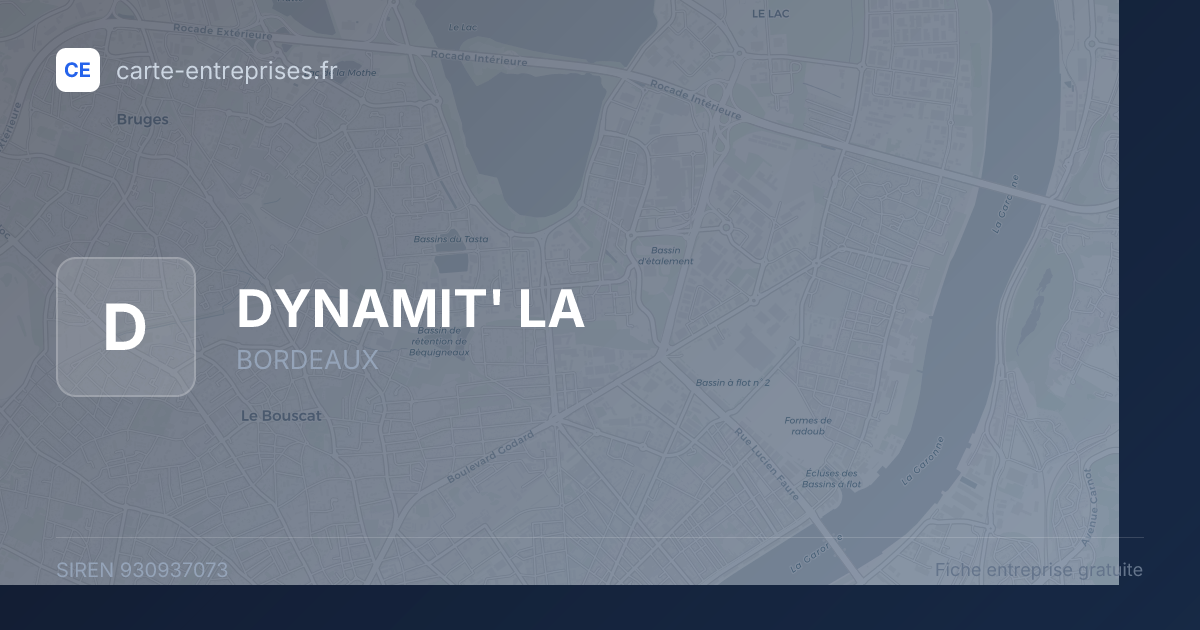 DYNAMIT' LA — 930937073 — fiche entreprise