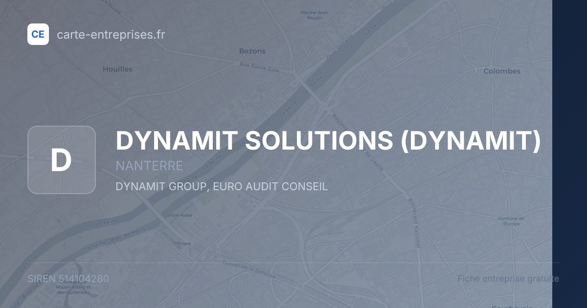 DYNAMIT SOLUTIONS (DYNAMIT) — 514104280 — fiche entreprise