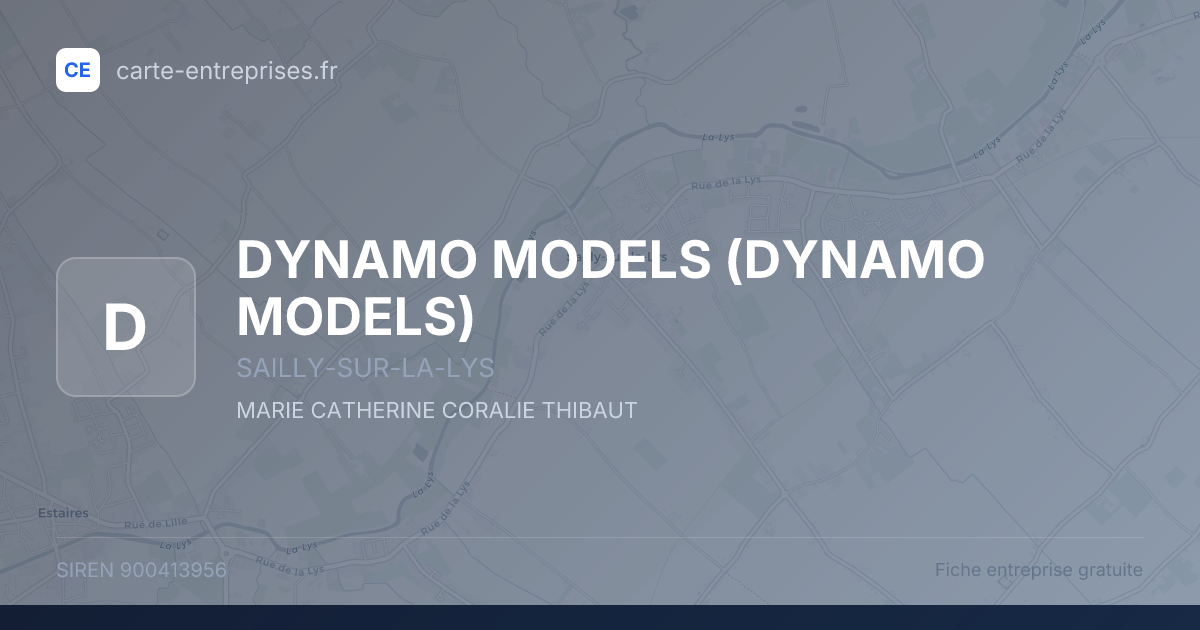 DYNAMO MODELS — 900413956 — fiche entreprise