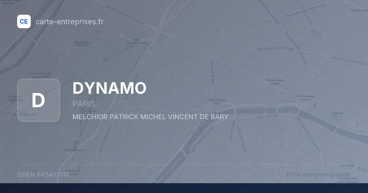 DYNAMO — 843407016 — fiche entreprise