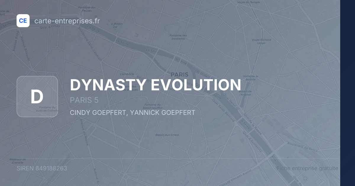 DYNASTY EVOLUTION — 849188263 — fiche entreprise
