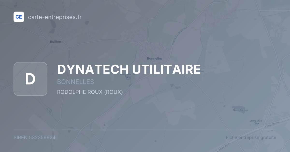DYNATECH UTILITAIRE — 532359924 — fiche entreprise