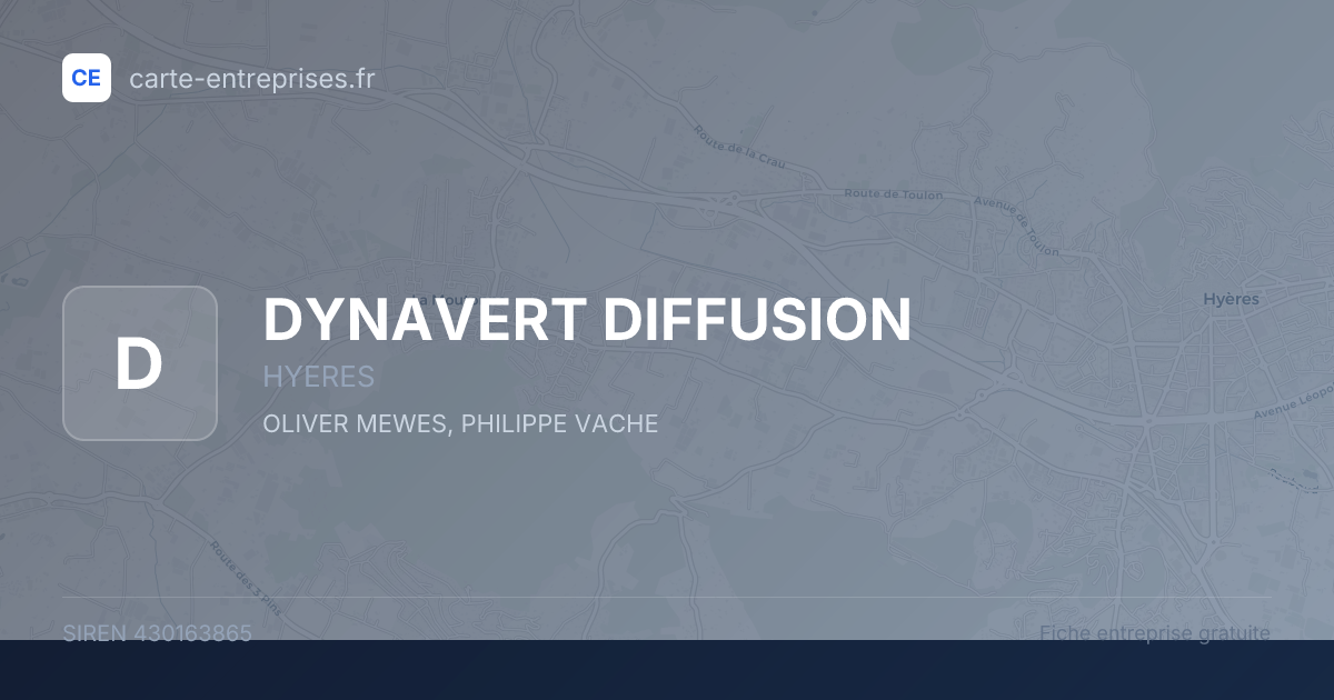 DYNAVERT DIFFUSION — 430163865 — fiche entreprise