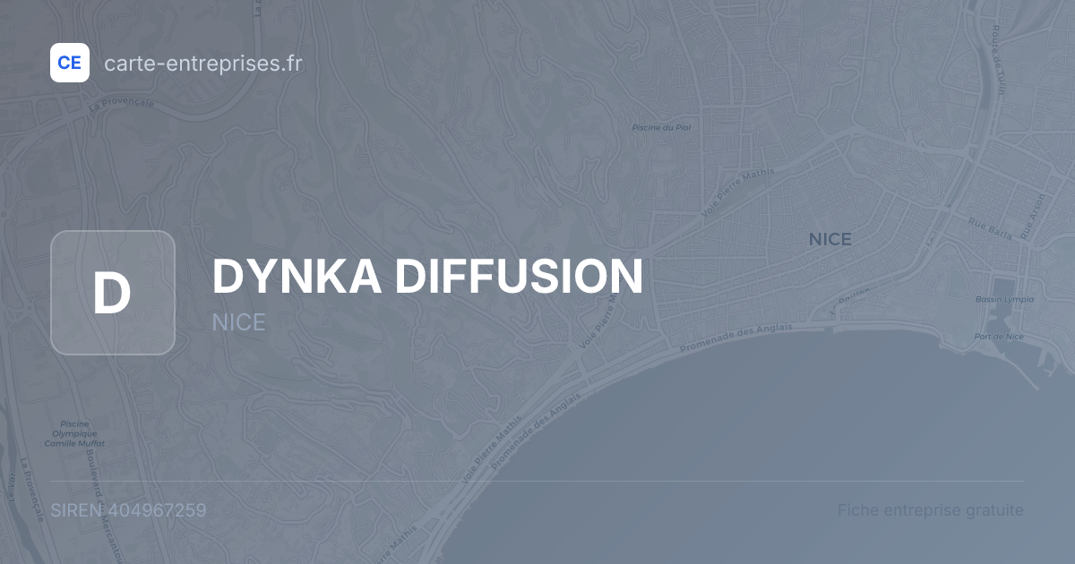 DYNKA DIFFUSION — 404967259 — fiche entreprise