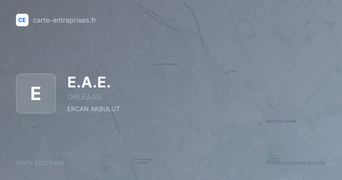 E.A.E. — 522215409 — fiche entreprise