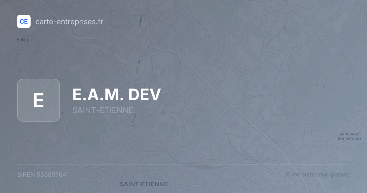 E.A.M. DEV — 533897641 — fiche entreprise